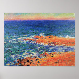 Poster O Grande Mar Azul em Antibes, arte fina,