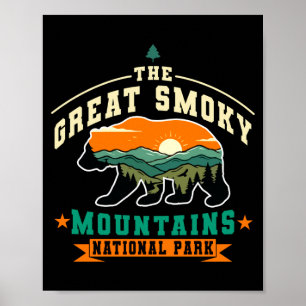 Poster O grande parque nacional das montanhas smoky retro