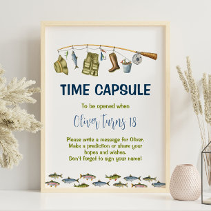 Poster O Grande Sinal de Cápsula de Aniversário de Pesca