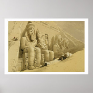Poster O grande templo de Abu Simbel, Nubia, de "Egipto