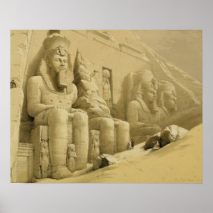 Pôster O grande templo de Abu Simbel, Nubia, de "Egipto