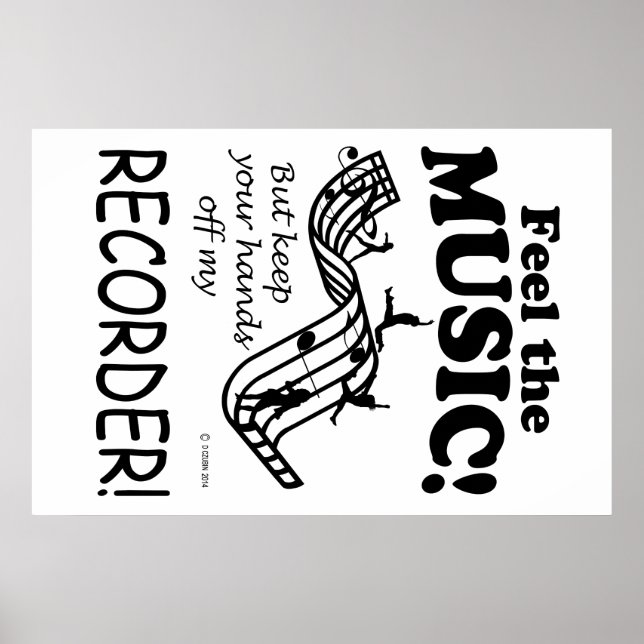 Poster O Gravador Sente A Música (Frente)