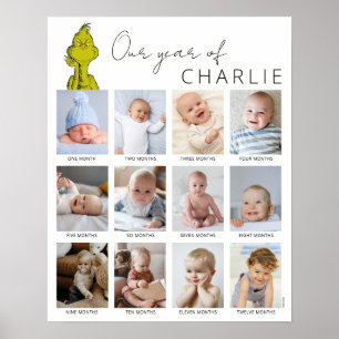 Poster O Grinch Colagem de Fotos do Primeiro Ano do Beb