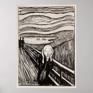 Poster O Gritar (1895) de Edvard Munch.