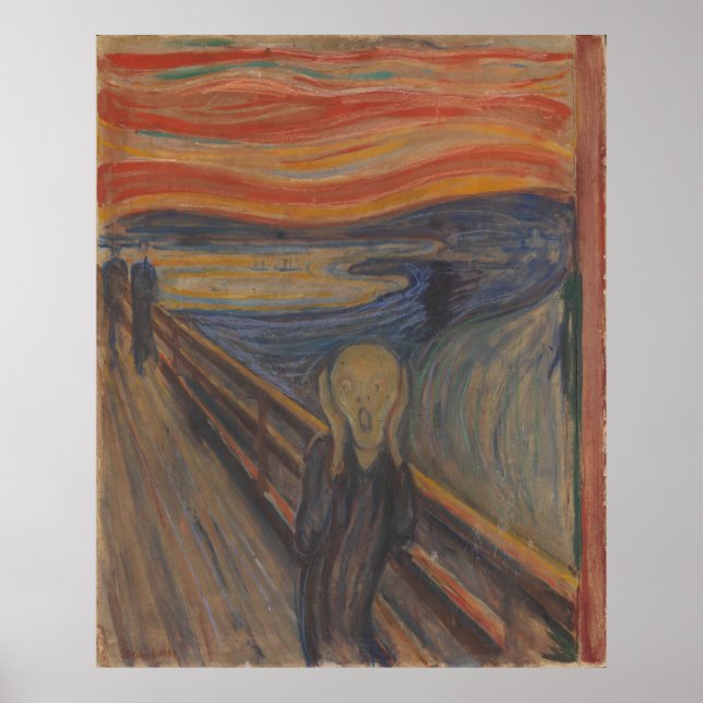 Poster O gritar da natureza 1893 por Edvard Munch (Frente)