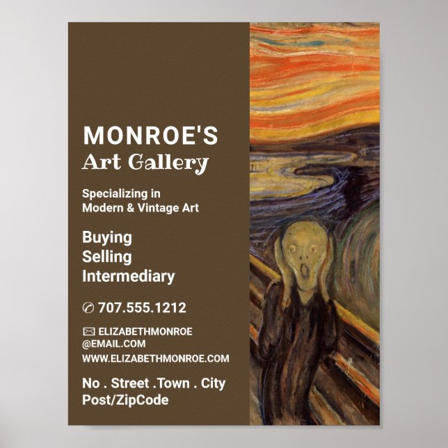 Poster O Gritar De Edvard Munch, Art Dealer, Galeria (Frente)