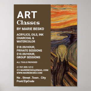 Poster O Gritar De Edvard Munch, Classes De Arte