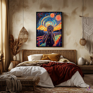 Poster O Gritar Synthwave Cyberpunk Art