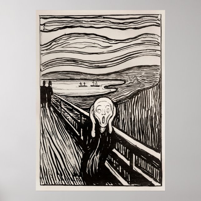 Poster O Grito (1895) por Edvard Munch (Frente)