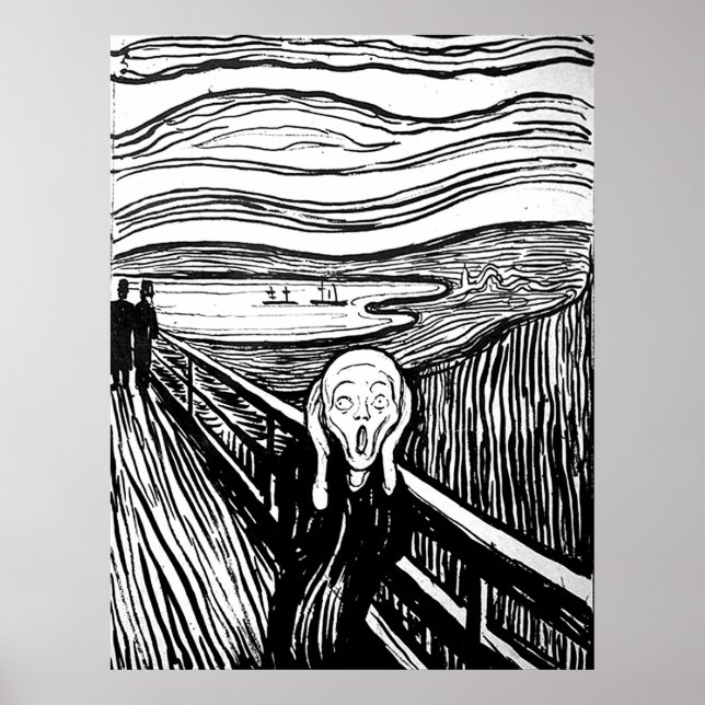 Pôster O Grito de Edvard Munch (Frente)