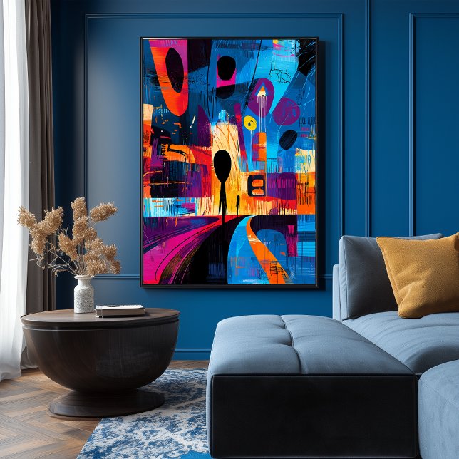 Poster O Grito reinterpretado no Expressionismo Abstrato (Criador carregado)