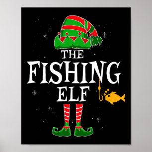 Poster O Grupo de Elfos da Pesca Correspondente ao Natal