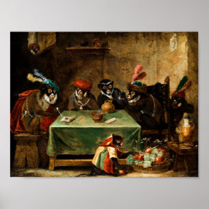 Poster O grupo dos macacos fumadores