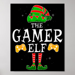 Poster O Grupo Duende Gamer Combinando Família Natal Holi