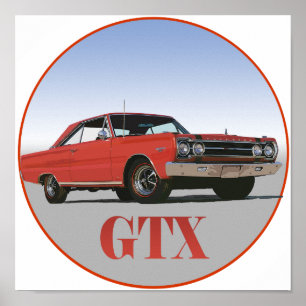PÔSTER O GTX VERMELHO DE 1967
