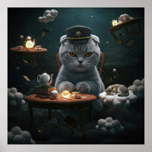 Poster O Guia do Gato para o Gerenciamento de Estresse -