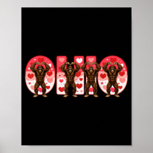 Poster O-h-i-o Pé Grande Engraçado Ohio No Meio-Oeste do