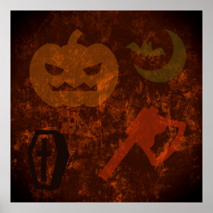 Pôster O Halloween Assusta-se com o fundo de Eerie