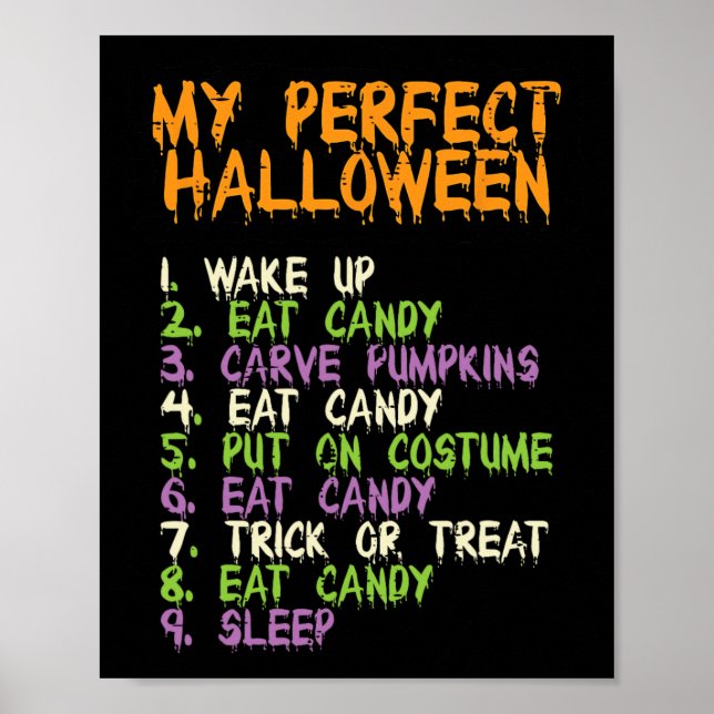 Poster O Halloween Comeu Um Costume De Doces Meninas Garo (Frente)