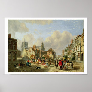 Pôster O Haymarket, Norwich, 1825 (óleo no painel)