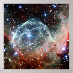Pôster O Helmet Nebula Space de Thor