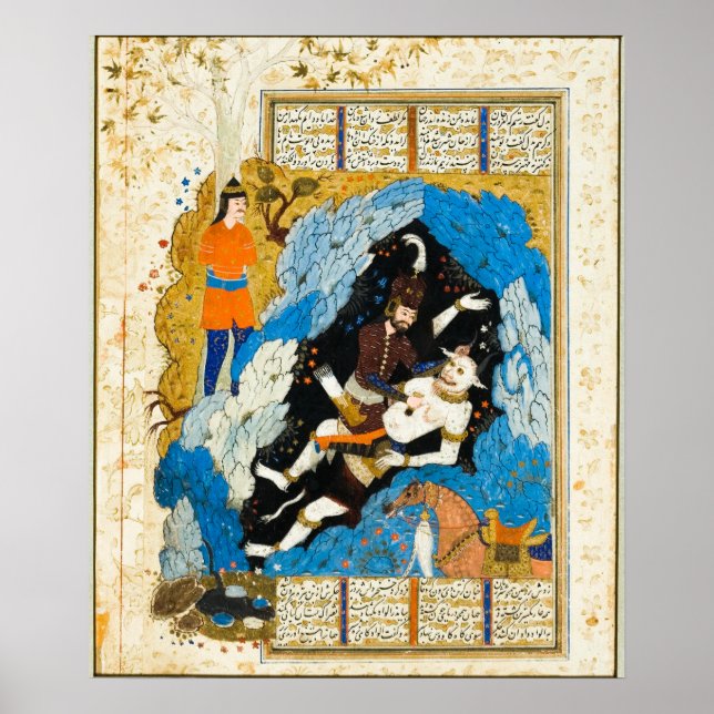 Poster O herói Rustam matar o Demônio Branco (Frente)