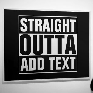 Poster O HETERO OUTTA - adicione seu texto aqui/criar-lo