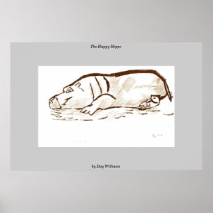 Poster O hipopótamo feliz