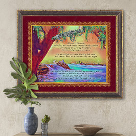 Poster O Homem Abençoado é como um Salmo de Árvore 1 Impr