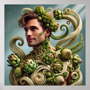 Poster O Homem Artichoque - Arte Moderna Inspirada em Veg
