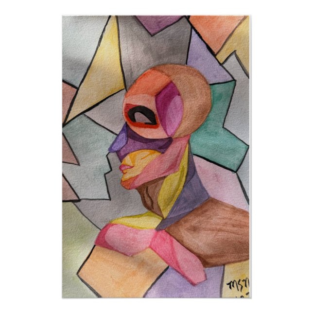 Pôster O Homem do Bloqueio de Cores (Frente)