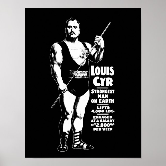 Poster O Homem Mais Forte Da Terra - Louis Cyr - Forte (Frente)