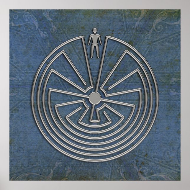 Pôster O Homem no Maze - prata (Frente)