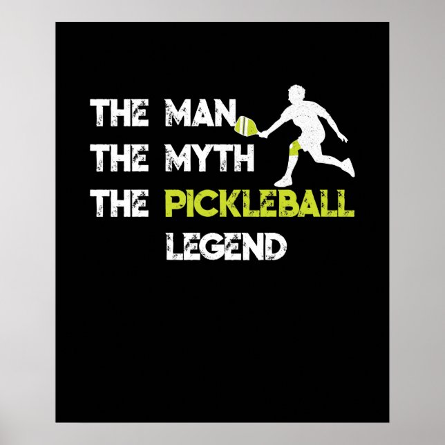 Poster O Homem O Mito A Lenda Do Pickleball (Frente)