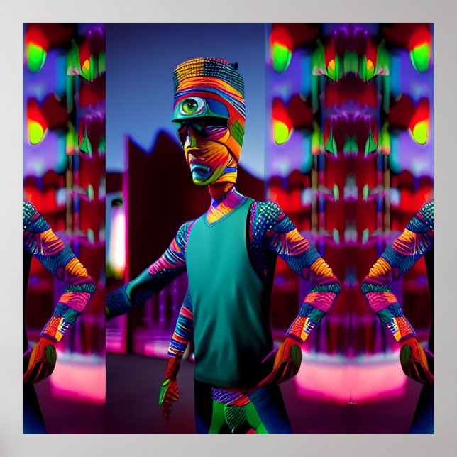 Poster O Homem Que Espetou O Meu Café - Ken Gage Art (Frente)