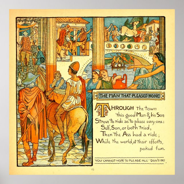 Poster O homem que não agradou a Walter Crane (Frente)