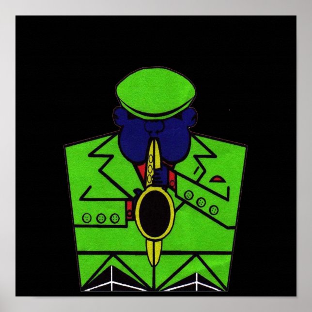 Pôster O Homem Saxofone (Frente)