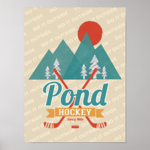 Poster O hóquei retro da lagoa fá-lo fora