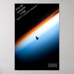 Poster O horizonte colorido da Terra a partir da ISS