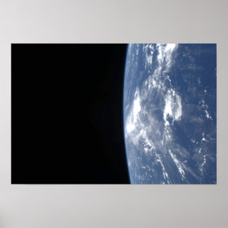 Poster O horizonte da Terra e a escuridão do espaço