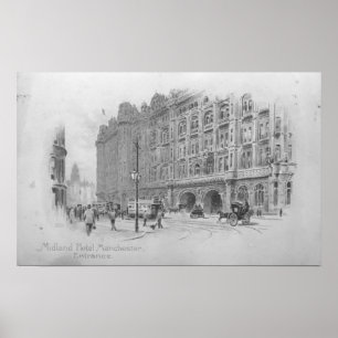 Pôster O hotel do Midland, Manchester, c.1910