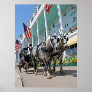 Pôster O hotel grande - ilha de Mackinac, Michigan