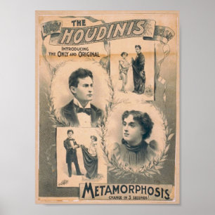 Pôster O Houdinis, 'mudança da metamorfose em 3 segundos