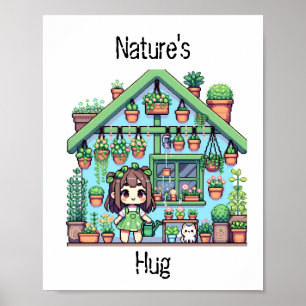 Poster O Hug da Natureza   Amantes De Plantas Cujas Artes