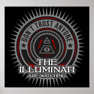 Pôster O Illuminati está olhando não confia nenhum