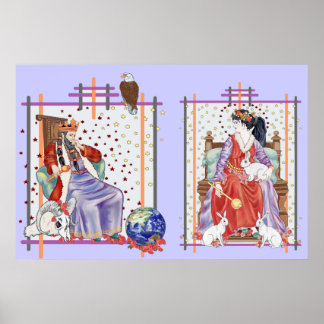 Pôster O Imperador e Imperador do Tarot