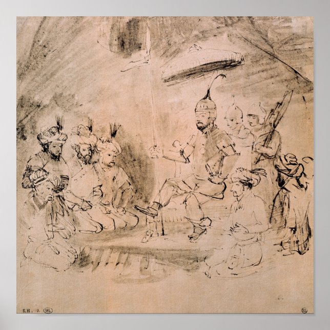 Pôster O Imperador Timur em seu Trono (Frente)