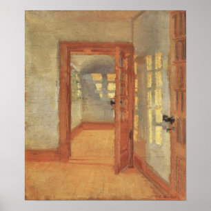 Poster O impressionismo do vintage, abriga o interior,