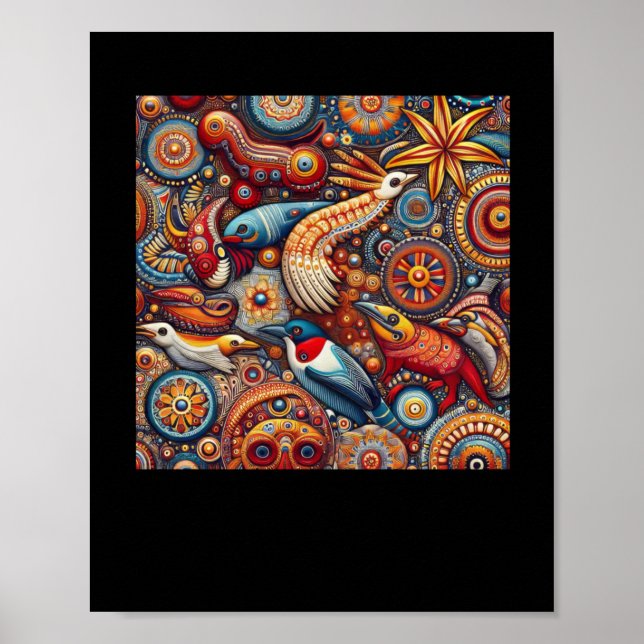 Poster O Indígenas Da Arte Cultural Aboriginal Da Austrál (Frente)