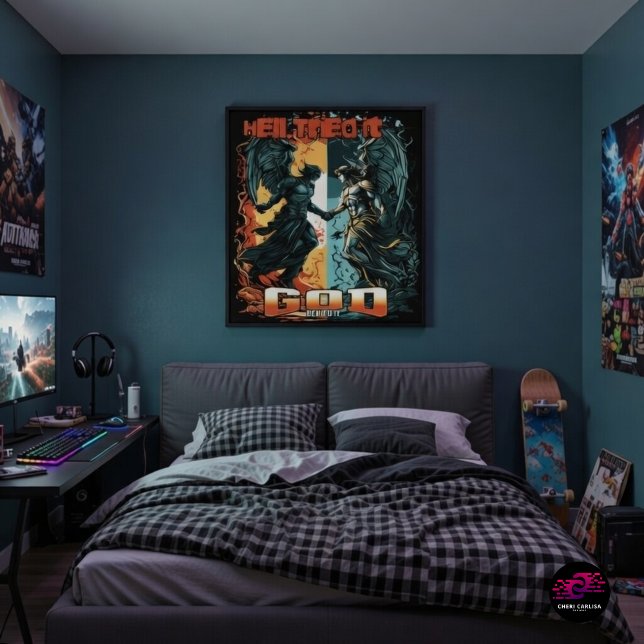 Pôster O Inferno Tentou Que Deus Negasse A Fé Cristã (Opposition showed up. So did God. Every day.)